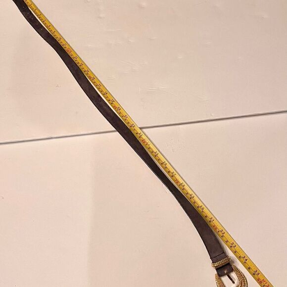 The Ritz Accessory Collection Leather Belt Sz Medium Gray Suede - Picture 6 of 9